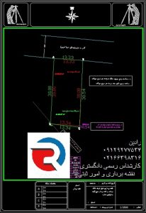 نقشه utm دو خطی ثبت و شهرداری در منطقه 2 تهران
